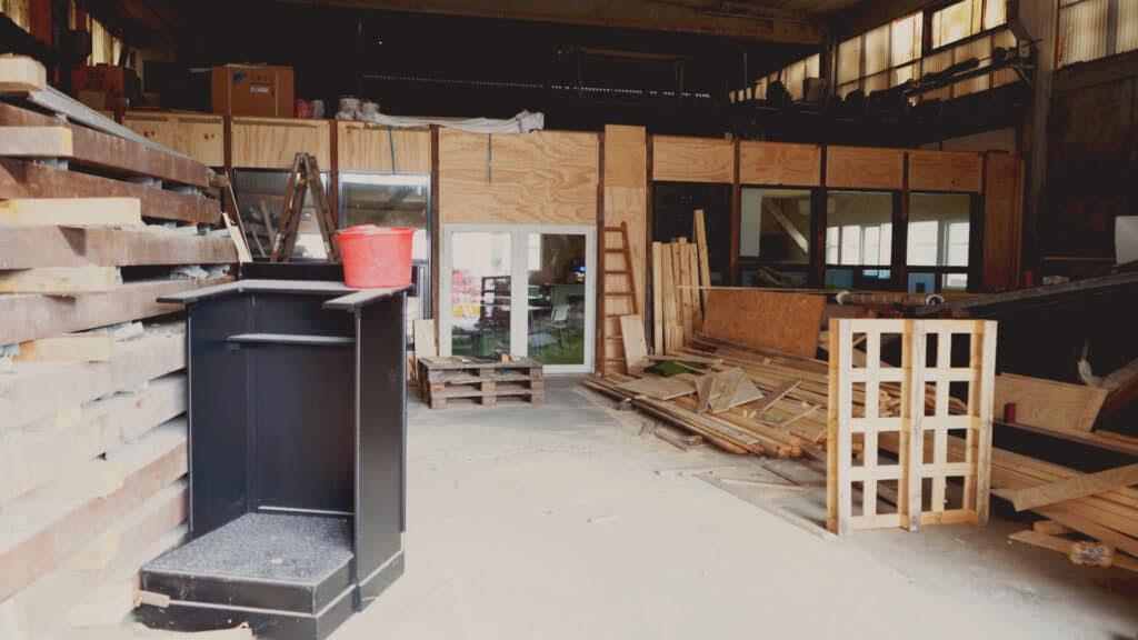 "Materialebank" hos bydelen Musicon i Roskilde